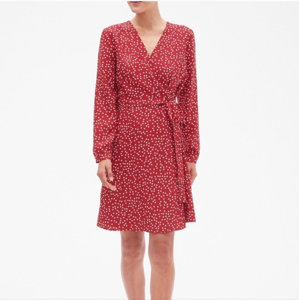 Banana Republic- Red Polka Dot Wrap Dress